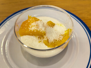 Indonesian Traditional Dessert Kolak Labu (Pumpkin in Sweet Coconut Milk)