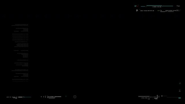 4K futuristic technology interface bar dynamic animation for overlay use. Design element for sci-fi video editing, motion graphics, and digital HUD design projects with copy space