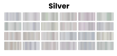 Sleek silver gradients, modern metallic hues, elegant and cool tones, perfect for futuristic designs, shiny art, and sophisticated textures, radiant and timeless appeal 
