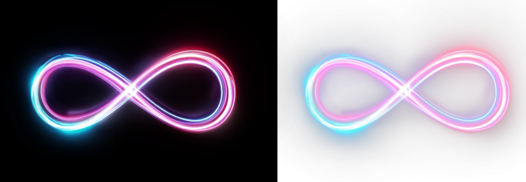 Modern infinity PNG continuous motion graphic illustration.