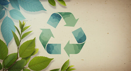 Eco Organic Recycle Pattern on Paper