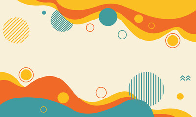 Abstract Geometric Background with Wavy Shapes.