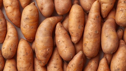 Earthy Abundance. A Textured Collection of Elongated Forms in Warm Hues A CloseUp View.