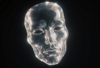 Fototapeta premium A delicate mask made of transparent glass