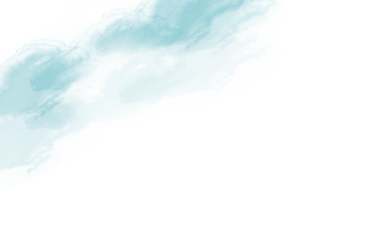 Abstract blue and teal watercolor washes with white space image