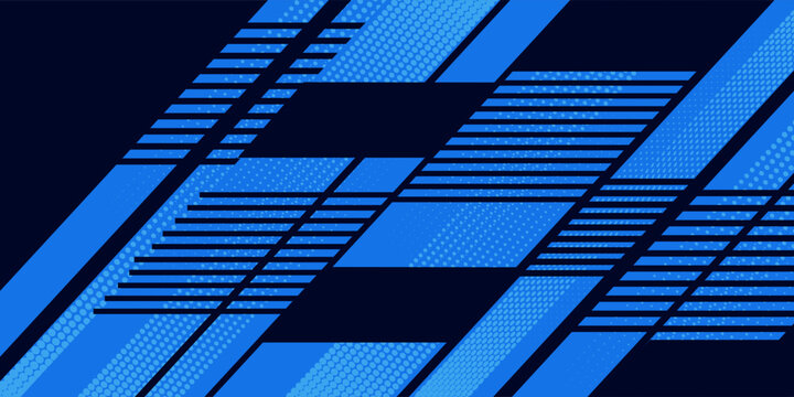 Abstract blue banner design vector, dynamic sporty horizontal background template for media promotion or web banner. vector Eps 10