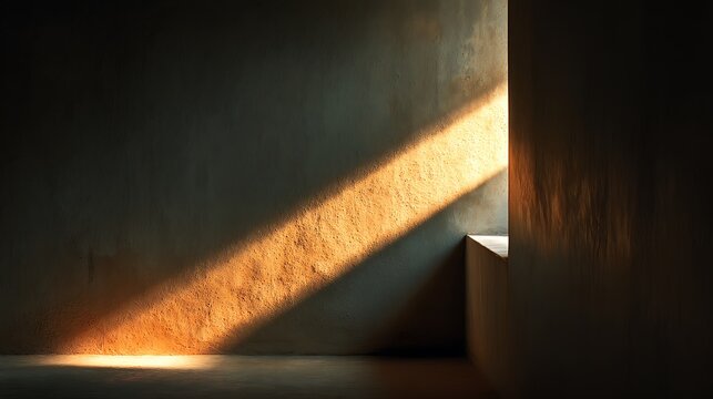 A beam of soft sunlight on creamy wall creating gentle highlights and smooth tonal transition, clean minimalist background for branding or web design