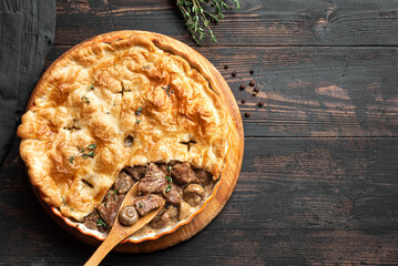 Chicken Meat and Mushroom Pie