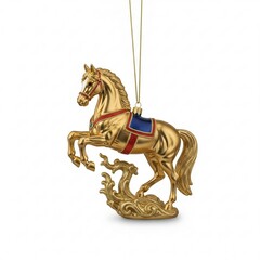 Beautiful of Cute Elegant Horse in Gold with Red Accents
