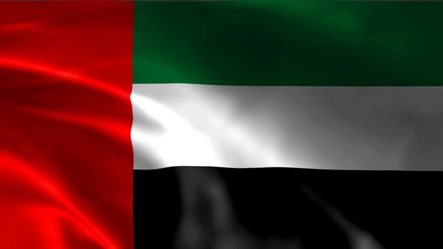 UAE flag waving animation