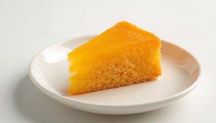 Golden Triangle Treat on Ceramic, a Culinary Still Life, Simplicity and Warmth.