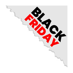 Black Friday Torn Paper Corner Graphic
