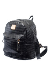 Black women's urban backpack isolated