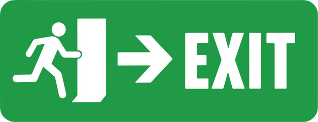 Fire Exit Emergency Green Sign
