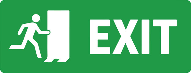 Fire Exit Emergency Green Sign