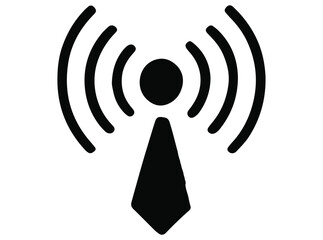 A wifi antenna icon representing wireless network