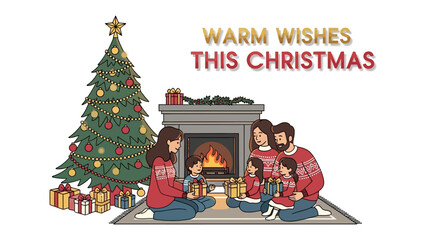 Holiday Cheer: A heartwarming holiday scene with a family enjoying the Christmas and New Year period, creating a sense of joy and belonging.