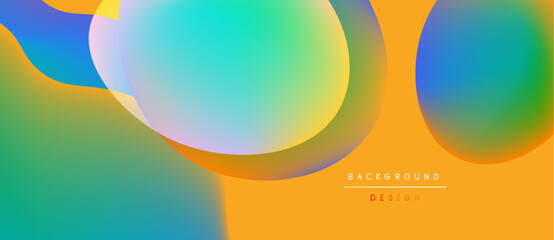 Abstract fluid shapes blend vibrant colors. Gradient transitions create dynamic visual texture. Modern design element for backgrounds.