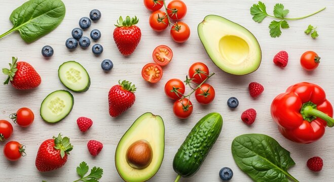 Wholesome salad featuring ripe tomatoes and crunchy cucumber