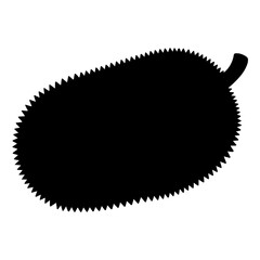 Silhouette of a jackfruit, tropical and healthy food