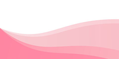 Pink wavy background with a white upper section, smooth gradient layers. A clean and modern design, EPS 10
