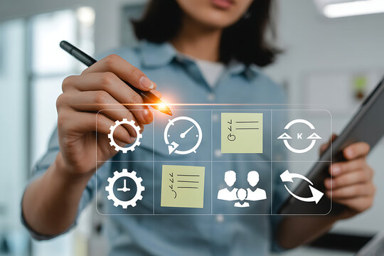 Person using smartphone to monitor health data with heart rate and human icon displayed on screen, representing digital health and telemedicine