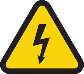 Danger High Voltage Symbol Sign Isolate On White Background,Vector Illustration