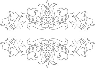 sketch vector illustration silhouette design pattern ornament decoration background abstract classic vintage ethnic traditional