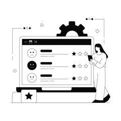 Receiving appreciation for excellent performance or service Solid Vector Illustration 