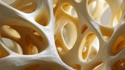 Intricate bone structure showcases natural beauty in bright light and delicate shadows revealing stunning organic patterns