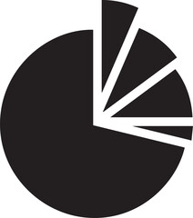 Simple and clean pie chart graphic representing data analysis and business growth