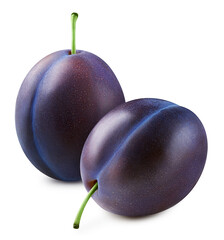 Plum isolated on white background
