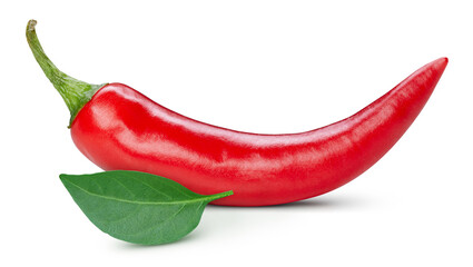 Red hot chili pepper isolated on a white background