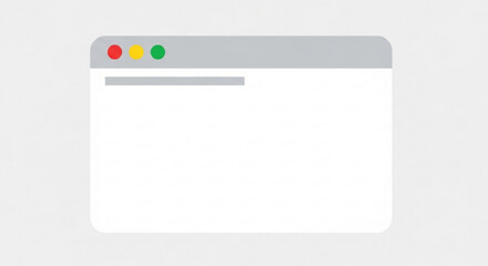 Browser window mockup for website design and development, showcasing interface, and user experience optimization
