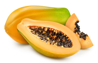 Papaya isolated on white background