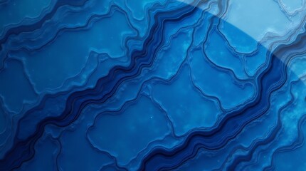 Obraz premium A high-gloss, impeccably smooth lacquered glass texture: photorealistic ultra-high resolution seamless repeating pattern in deep sapphire blue with delicate, flowing veins, emphasized by soft studio l