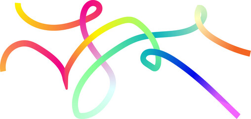 Abstract 3D Color Lines Pattern. Vector Background with Rainbow Gradient Ribbon Waves