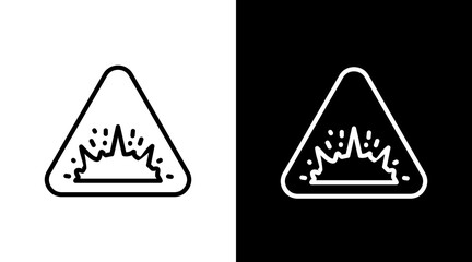 Obraz premium Explosive Hazard White Icon Set Design