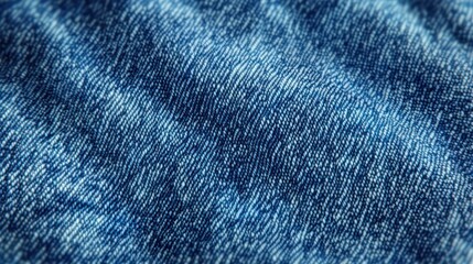 Close-up image of blue denim fabric texture showing detailed weave pattern and gradient shading