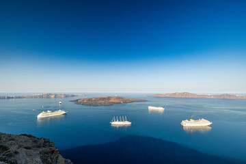 view of the bay of santorini