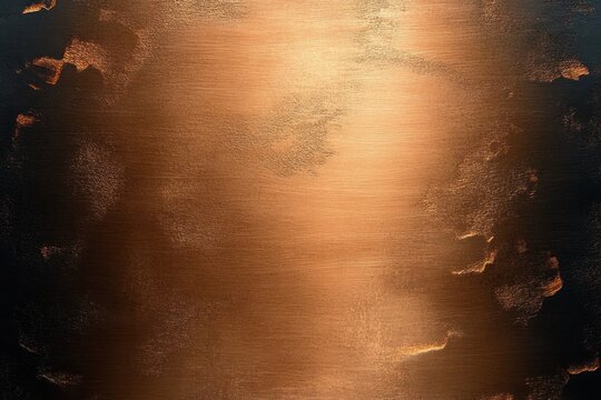Abstract textured surface with metallic bronze and black tones creating a rough, weathered appearance with light reflections