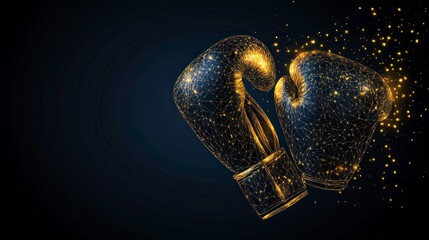 Boxing gloves abstract graphic