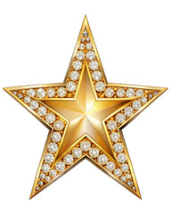 Fototapeta premium gold star on white background