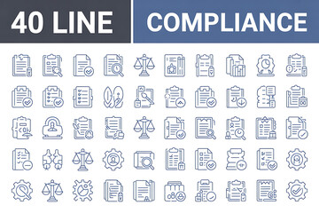 Flat doodle line vector icon set for web, mobile, and business design