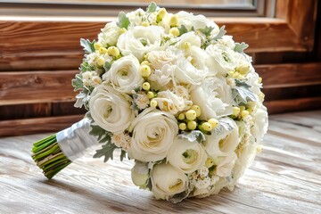 Cozy Morning Light Streaming through a Window onto a Beautiful Bouquet in a Home Setting