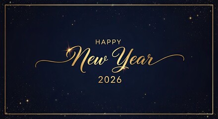 Fototapeta premium Happy New Year Twenty Twenty Six Celebration