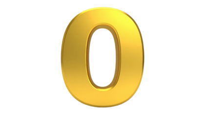 A golden number zero, prominently centered on a solid black background, emitting a radiant glow