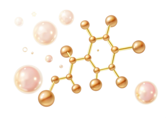abstract gold molecule background