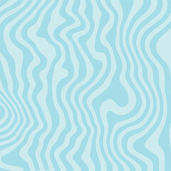 Abstract Swirl Psychedelic Groovy Pattern. Wavy Blue Lines. Abstract Fluid Contour Pattern Background