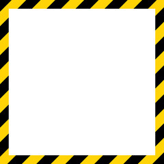 Yellow and black caution warning frame, Caution warning line, Marketing banner design, hazard border